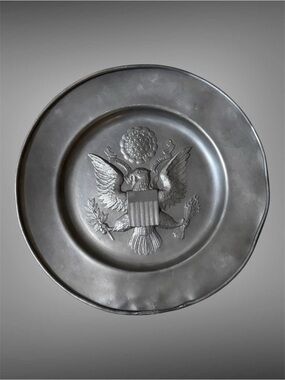 ROYAL HOLLAND EAGLE QUARTER PEWTER PLATE